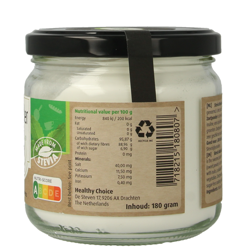 SteviJa Zoetpoeder - pot stevia - Afbeelding 4