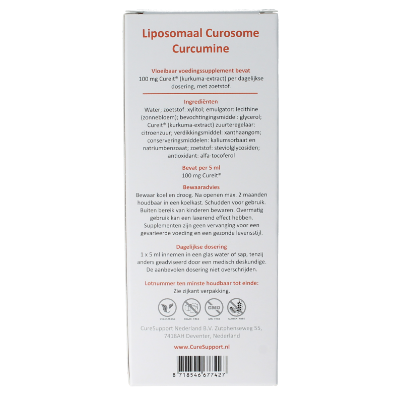 Curesupport Liposomal curcumine 100mg - Afbeelding 3
