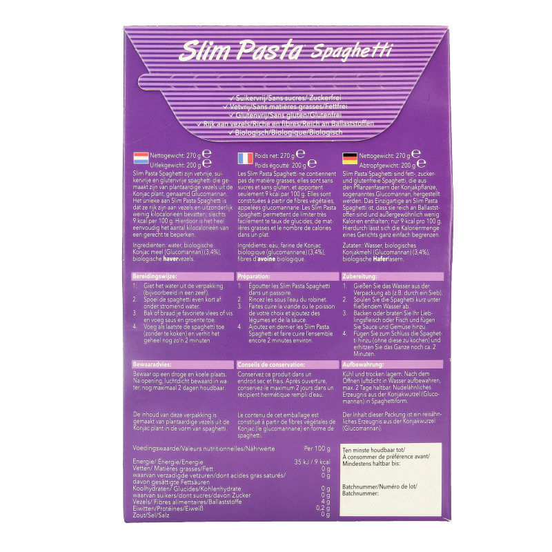 Slim Slim pasta spaghetti bio - Afbeelding 3