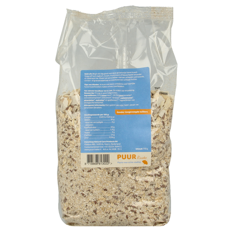 Puur Rineke Haver muesli glutenvrij bio - Afbeelding 2