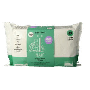 Naif Baby & kids plastic-free wipes 3-pack
