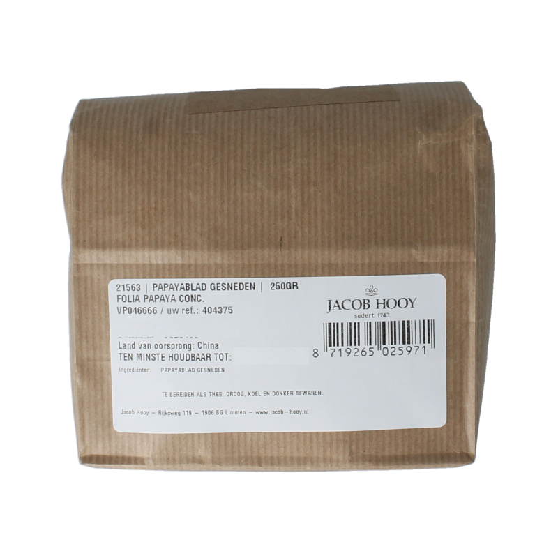 Jacob Hooy Papayablad gesneden