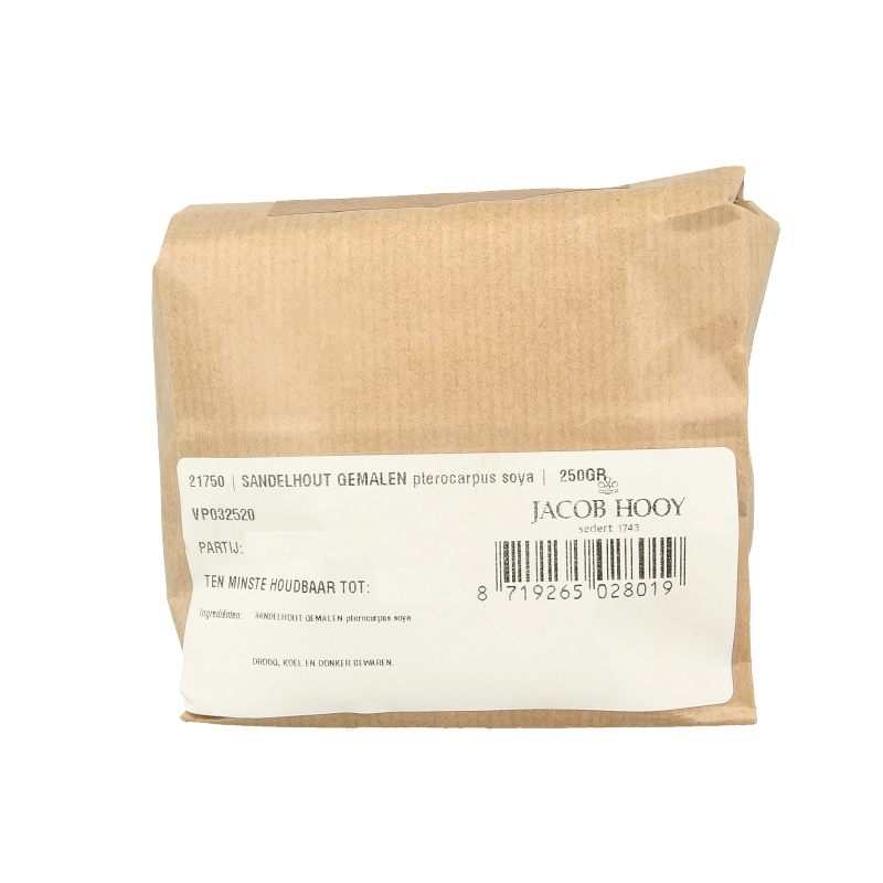 Jacob Hooy Sandelhout lichtrood gemalen