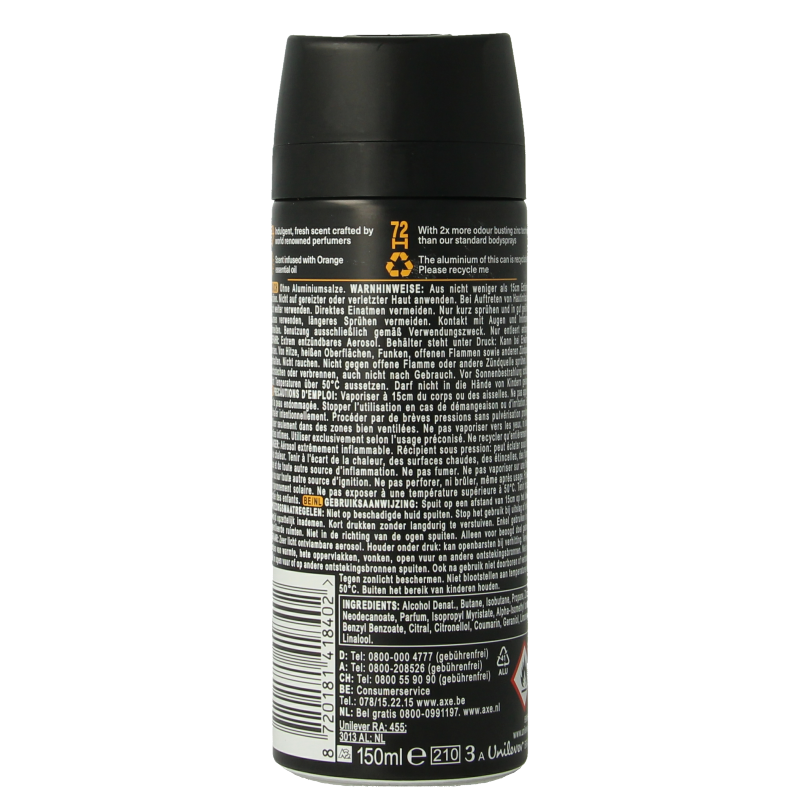 AXE Deodorant bodyspray black vanilla - Afbeelding 3