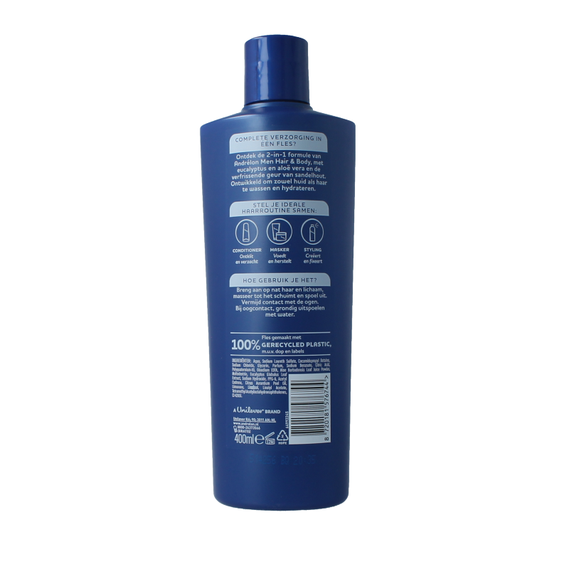 Andrelon Shampoo men hair & body - Afbeelding 2