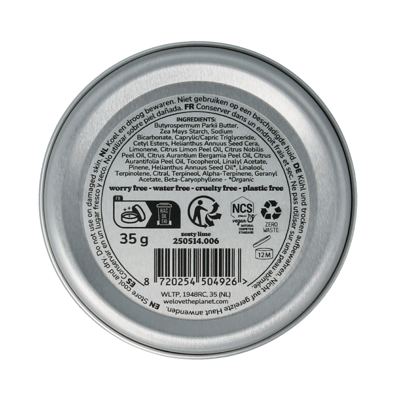 We Love Deodorant balm zesty lime vegan - Afbeelding 2