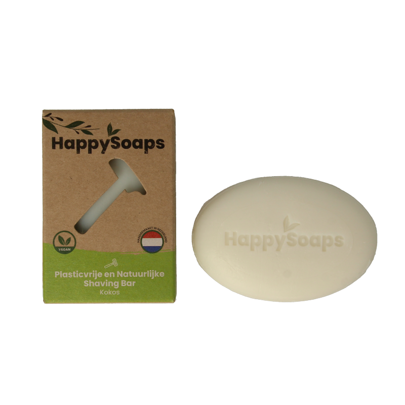 Happysoaps Shaving bar kokos - Afbeelding 2
