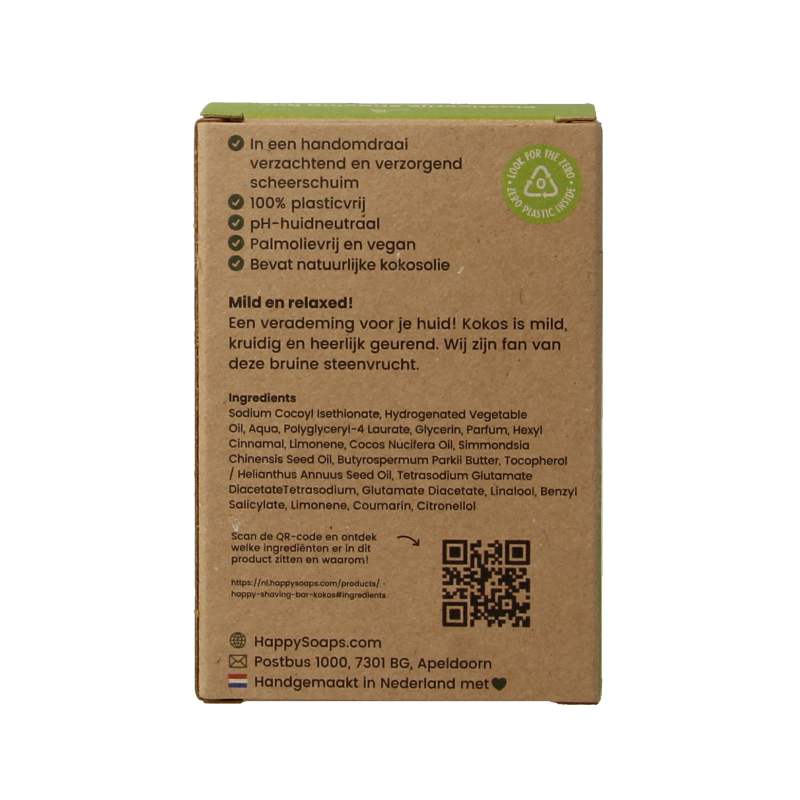 Happysoaps Shaving bar kokos - Afbeelding 4