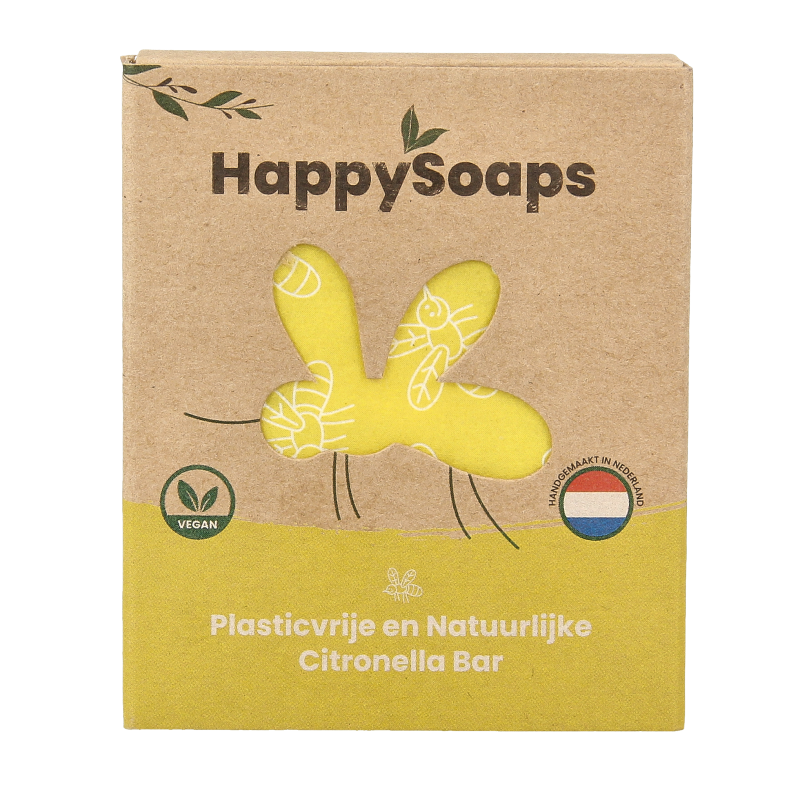 Happysoaps Anti insect bar citroen & krachtige munt