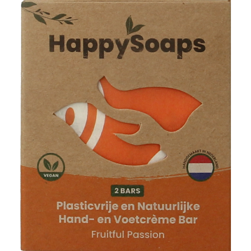 Happysoaps Hand & voetcreme bar fruitful passion
