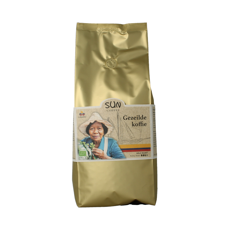 SUN Coffee Gezeilde koffiebonen gold roast bio