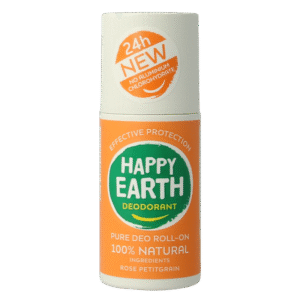 Happy Earth Pure deo roll-on rose petitgrain