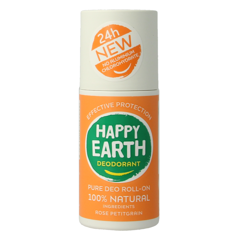Happy Earth Pure deo roll-on rose petitgrain