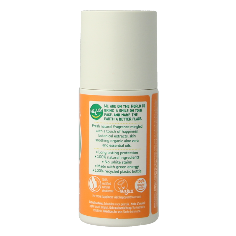 Happy Earth Pure deo roll-on rose petitgrain - Afbeelding 3