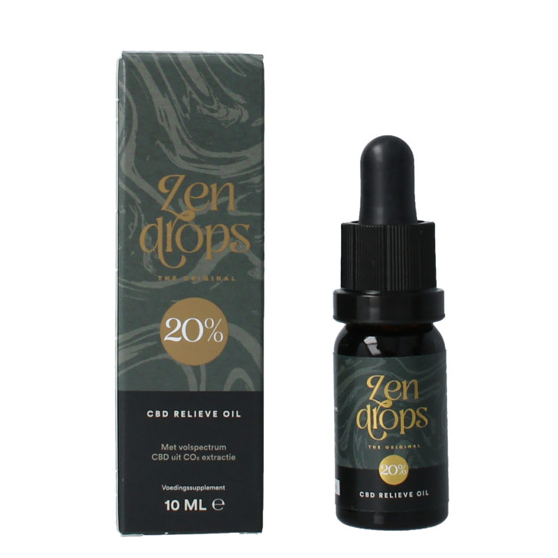 Zendrops CBD relieve oil original 20% - Afbeelding 2