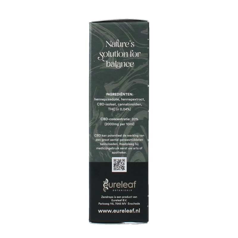 Zendrops CBD relieve oil original 20% - Afbeelding 3