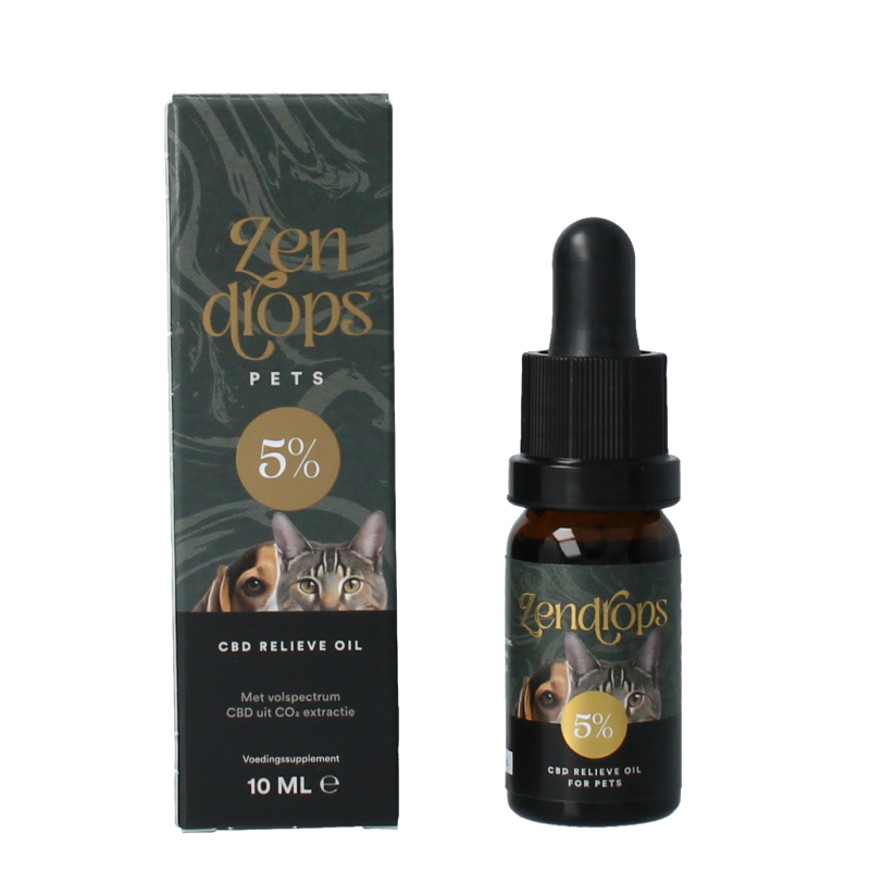 Zendrops CBD relieve oil pets 5% - Afbeelding 2