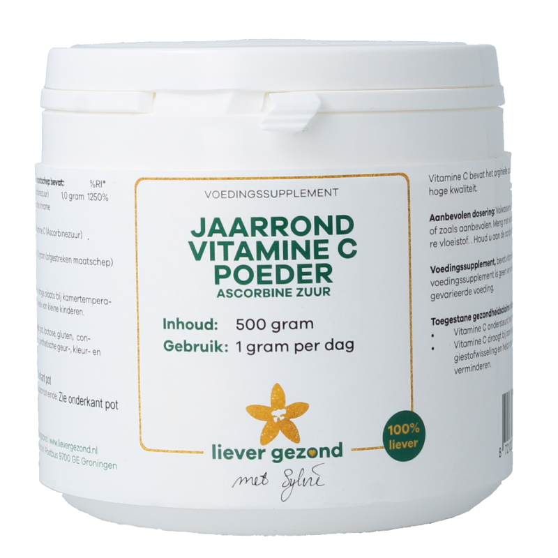Liever Gezond Vitamine C poeder zuur jaarrond