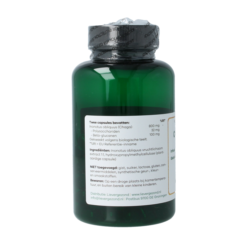 Liever Gezond Chaga 400mg vegan bio - Afbeelding 2