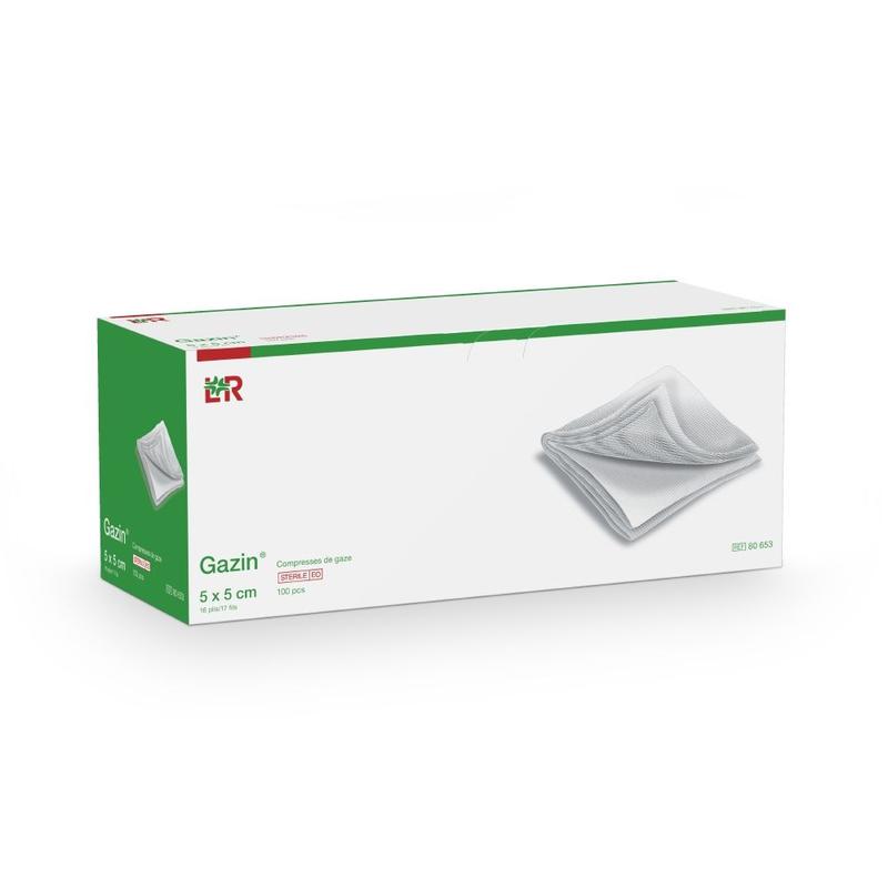 Gazin Gaaskompres 5 x 5cm niet steriel