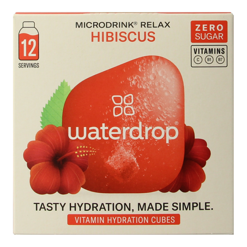 Waterdrop Microdrink relax hibiscus bruistabletten