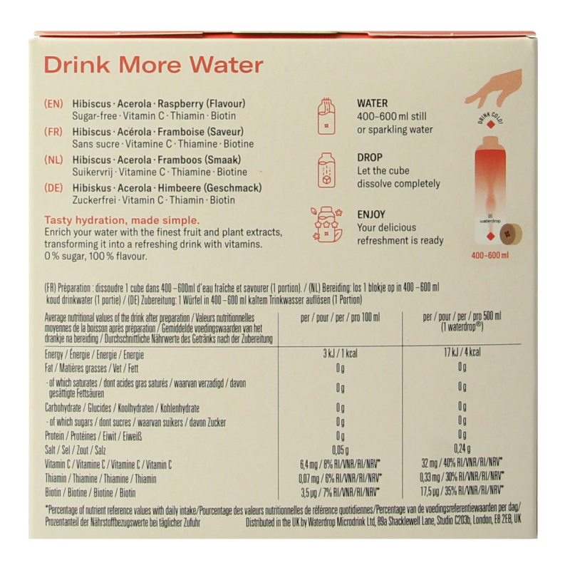 Waterdrop Microdrink relax hibiscus bruistabletten - Afbeelding 3