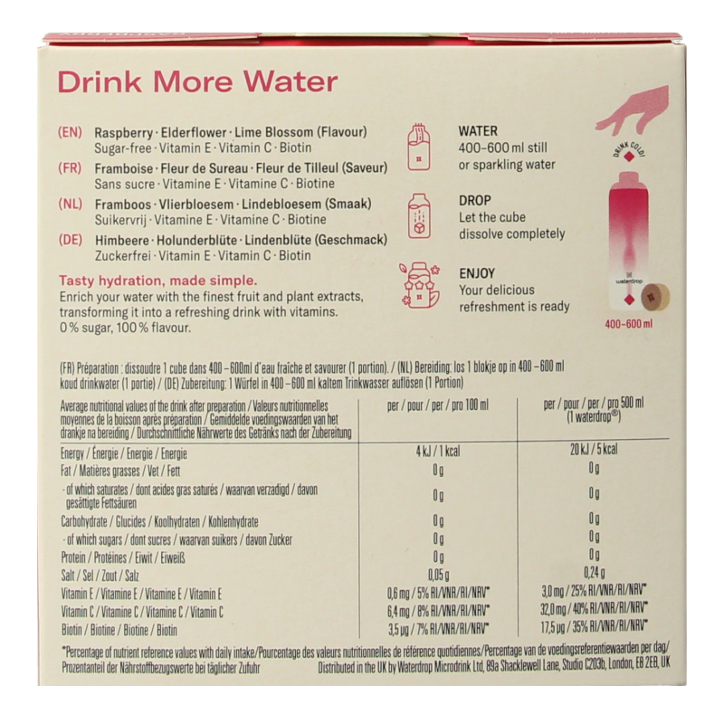 Waterdrop Microdrink flair raspberry bruistabletten - Afbeelding 3