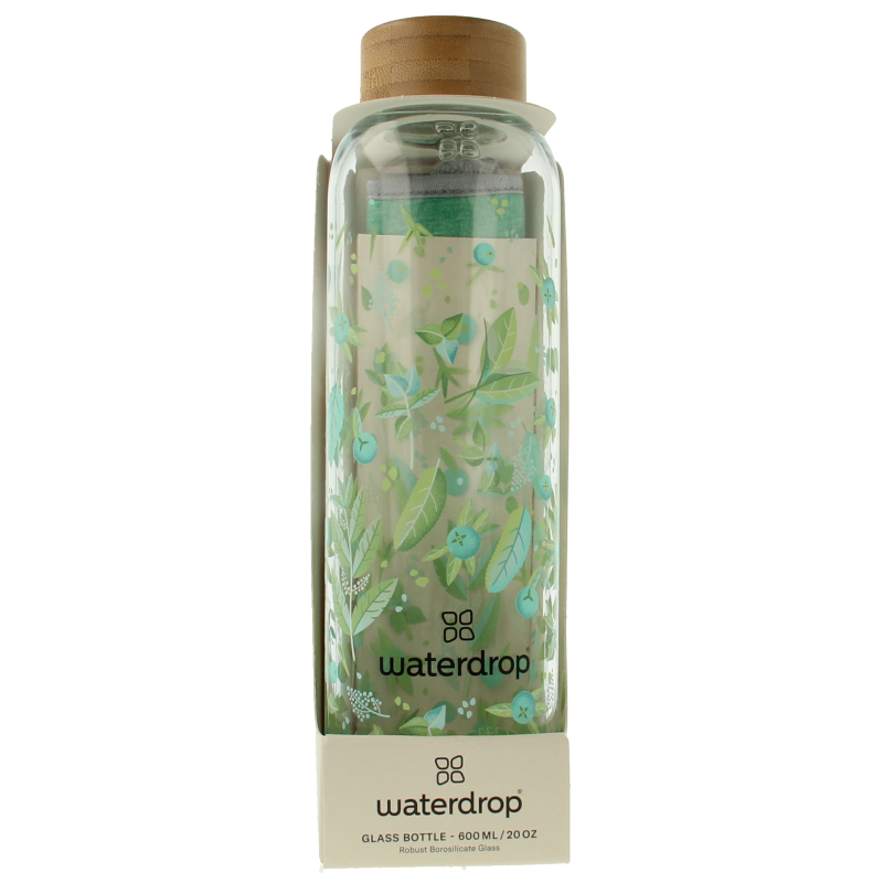 Waterdrop Glazen drinkfles edition clean 600ml