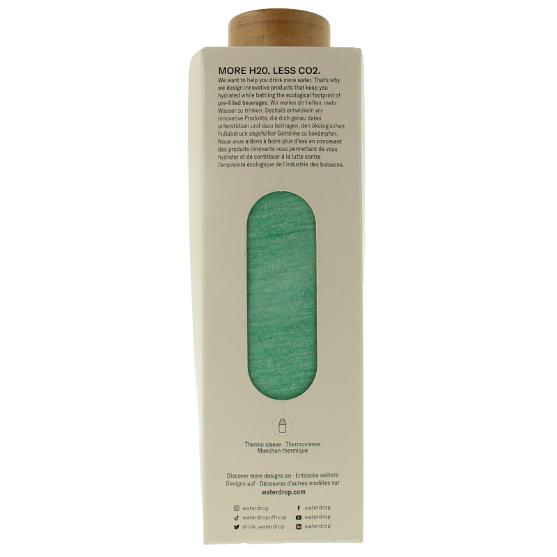 Waterdrop Glazen drinkfles edition clean 600ml - Afbeelding 3