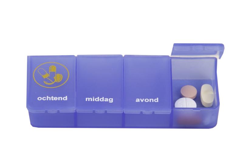 Able 2 Pillendoos 1 dag 4 vaks blauw NL