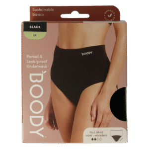 Boody  Menstruatieondergoed tailleslip zwart licht/norm M