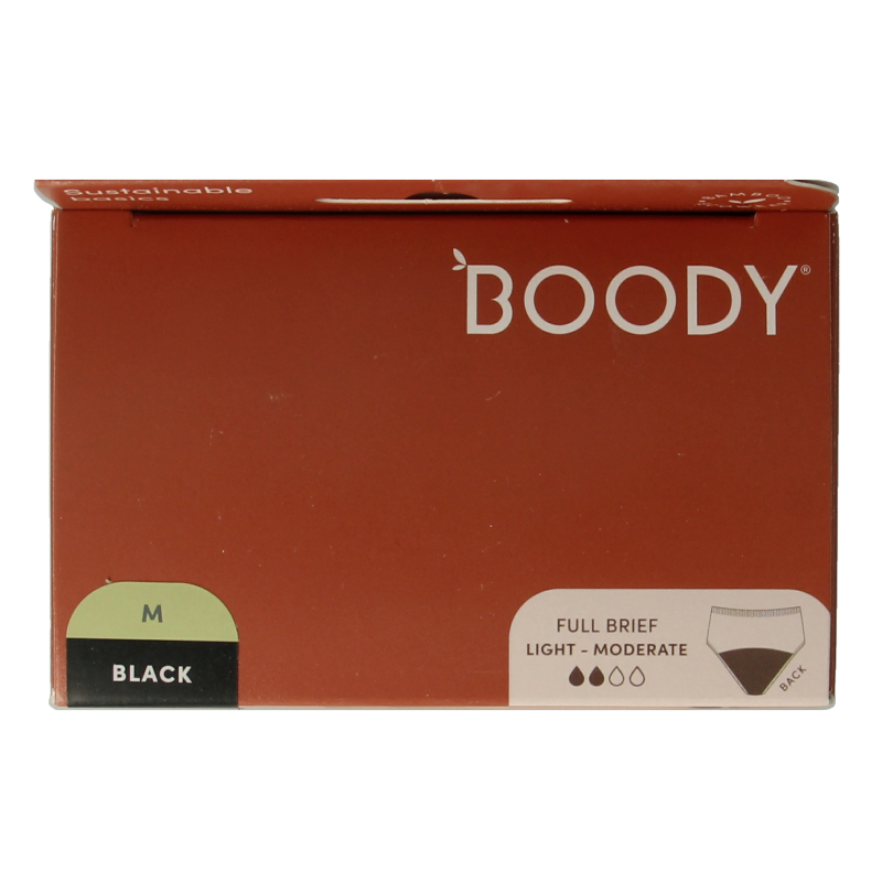 Boody Menstruatieondergoed tailleslip zwart licht/norm M - Afbeelding 3