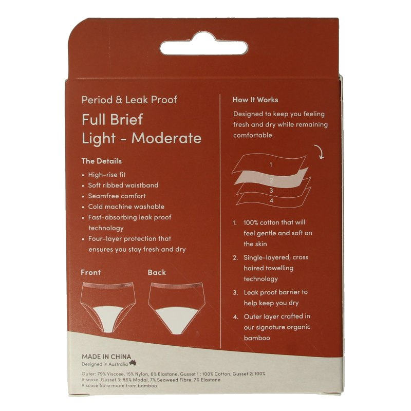 Boody Menstruatieondergoed tailleslip zwart licht/norm M - Afbeelding 4