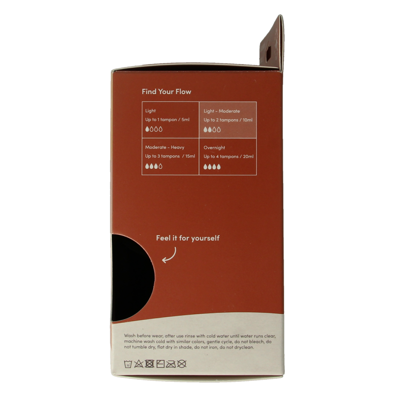 Boody Menstruatieondergoed tailleslip zwart licht/norm M - Afbeelding 5