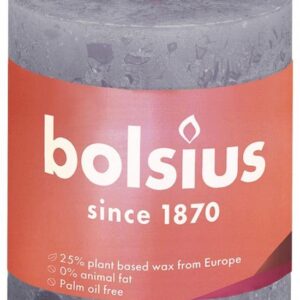 Bolsius Rustiek stompkaars shine 80/68 frosted lavender