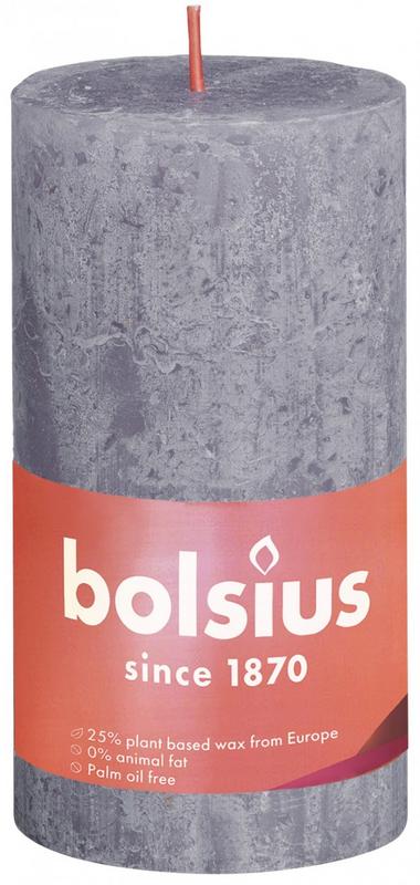Bolsius Rustiekkaars shine 130/68 frosted lavender