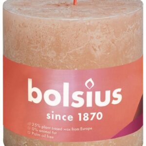 Bolsius Rustiekkaars shine 100/100 misty pink