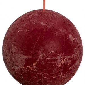 Bolsius Rustiek bolkaars shine 76 velvet red