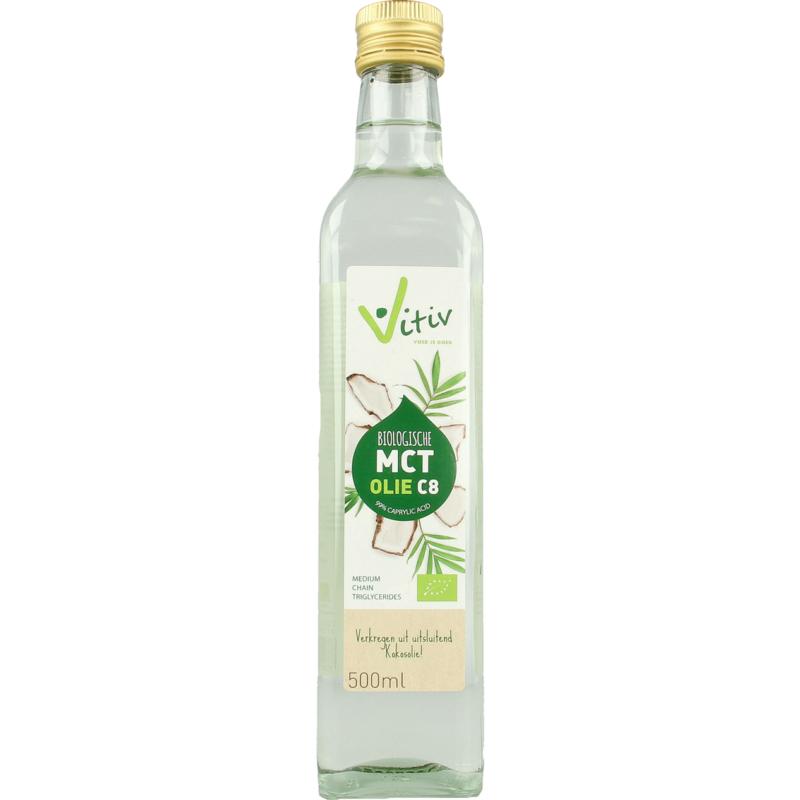 Vitiv MCT olie C8 coconut pure 99% caprylic acid bio
