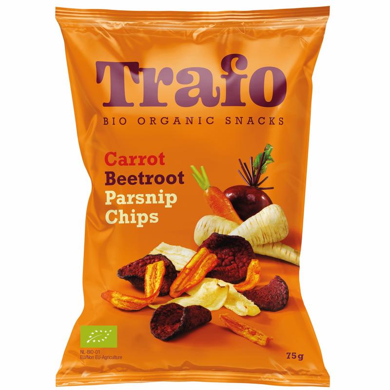Trafo Groente chips wortel pastinaak rode biet bio